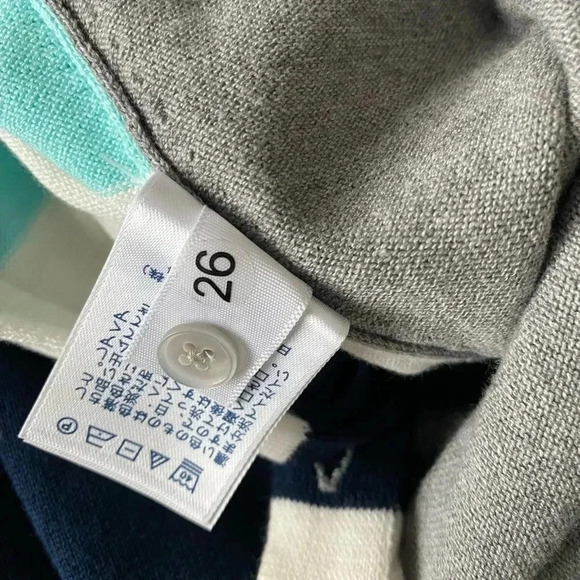 LANDS’END | Color Block Knitted Supima Cotton Cardigan Size L - Picture 5 of 6